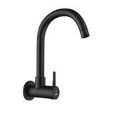 SINK COCK WITH REGULAR SWINGING SPOUT (WALL MOUNTED MODEL) - JAQUAR FAUCETS -  ( BLACK MATT - FLORENTINE PRIME - 0x15 mm - 0inchX0.5inch )