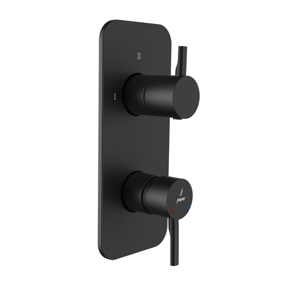 AQUAMAX EXPOSED PART KIT OF SINGLE LEVER SHOWER MIXER WITH 3-WAY DIVERTER AND SLEEVE (COMPATIBLE WITH ALD-783N) - JAQUAR FAUCETS -  ( BLACK MATT - FLORENTINE PRIME - 0x15 mm - 0inchX0.5inch )