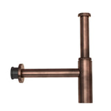 BOTTLE TRAP WITH 12 & 7.5 INCH PIPE - JAQUAR FAUCETS -  ( ANTIQUE COPPER - ALLIED - 0x32 mm - 0inchX1.25inch )