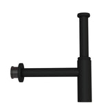 BOTTLE TRAP WITH 12 & 7.5 INCH PIPE - JAQUAR FAUCETS -  ( BLACK MATT - ALLIED - 0x32 mm - 0inchX1.25inch )