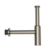 BOTTLE TRAP WITH 12 & 7.5 INCH PIPE - JAQUAR FAUCETS -  ( STAINLESS STEEL - ALLIED - 0x32 mm - 1.28inchX0inch )