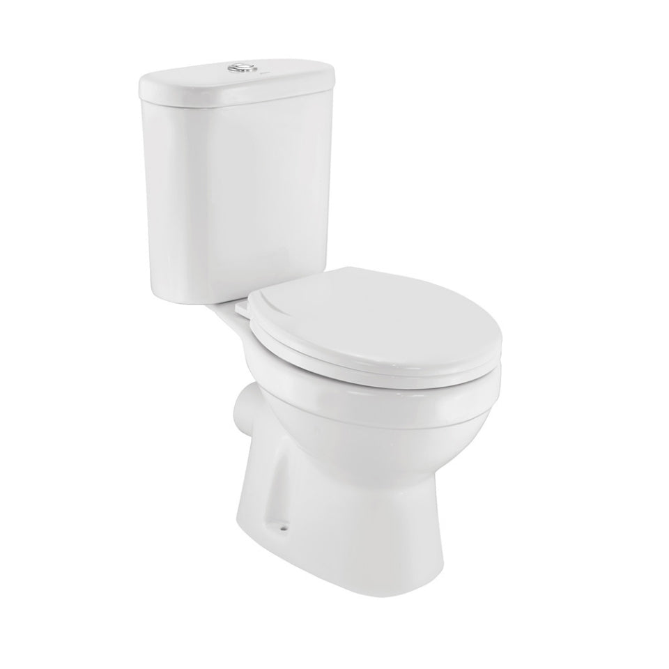 EWC COUPLD W.CSTRN P-TRAP 180MM W/PP SOFT CLOSE SEAT CVR - JAQUAR SWARE - ( WHITE - SOLO - 650x375 mm - 26inchX15inch )