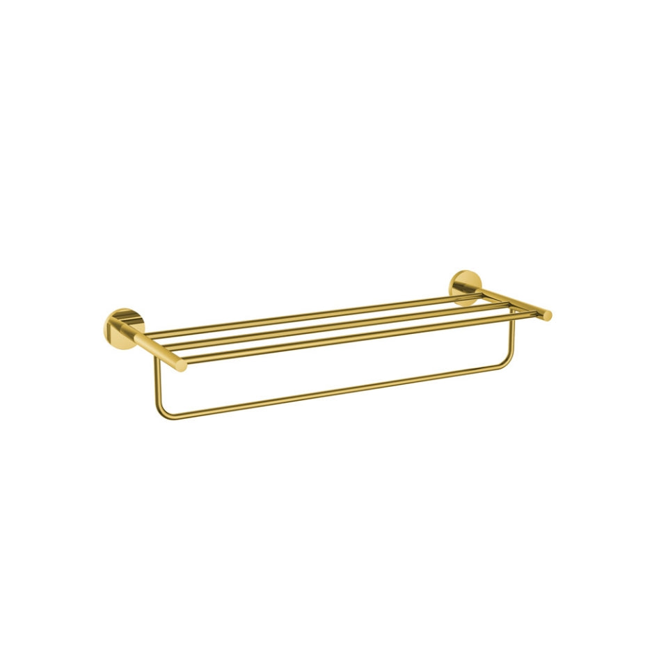 TOWEL RACK W/HANGER - JAQUAR FAUCETS -  ( GOLD BRIGHT PVD - CONTINENTAL ACC. - 0x600 mm - 0inchX24inch )