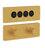 EXPOSED PART KIT OF QLOUD TOUCH SHOWER SYSTEM WITH 4OUTLETS - JAQUAR FAUCETS - ( GOLD MATT PVD - QLOUD - 0x32 mm - 0inchX1.28inch )