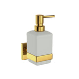 SOAP DISPENSOR W/GLASS BOTTLE - JAQUAR FAUCETS - (GOLD BRIGHT PVD - ACC. KUBIX PRIME - 0x0 mm - 0inchX0inch)