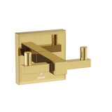 DOUBLE COAT HOOK - JAQUAR FAUCETS -  ( GOLD BRIGHT PVD - ACC. KUBIX PRIME - 0x0 mm - 0inchx0inch )