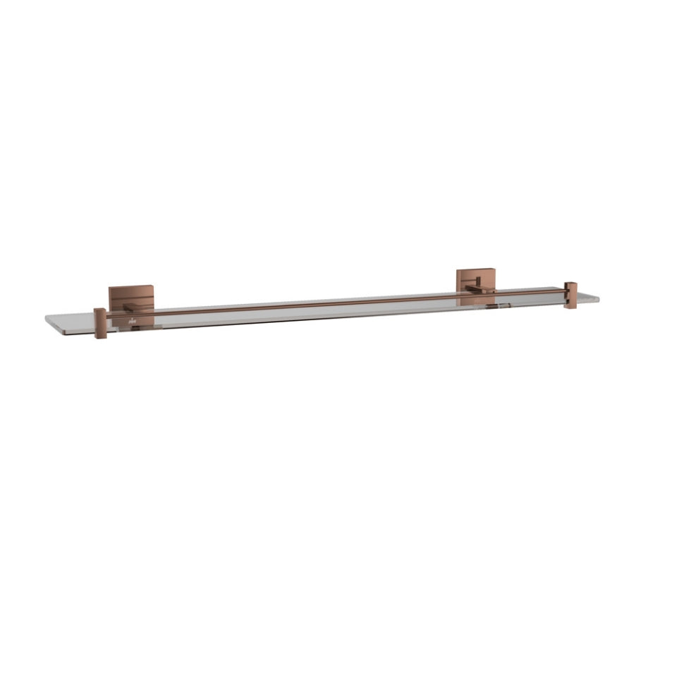 GLASS SHELF - JAQUAR FAUCETS -  ( BLUSH GOLD PVD - ACC. KUBIX PRIME - 0x600 mm - 0inchX24inch )