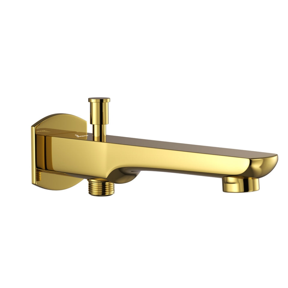 KUBIX PRIME BATH TUB SPOUT WITH BUTTON - JAQUAR FAUCETS -  ( GOLD BRIGHT PVD - SPOUT - 0x15 mm - 0inchX0.5inch )