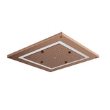 DUOFLO SHOWER SQUARE SHAPE LED LIGHT W/REMOTE CONTROL - JAQUAR FAUCETS - ( BLUSH GOLD PVD - OVERHEAD SHOWER - 450x450 mm - 18inchX18inch )
