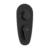 AQUAMAX EXPOSED PART KIT OF SINGLE LEVER SHOWER MIXER WITH 3-WAY DIVERTER AND SLEEVE (COMPATIBLE WITH ALD-783N) - JAQUAR FAUCETS -  ( BLACK MATT - VIGNETTE PRIME - 0x15 mm - 0inchX0.5inch )