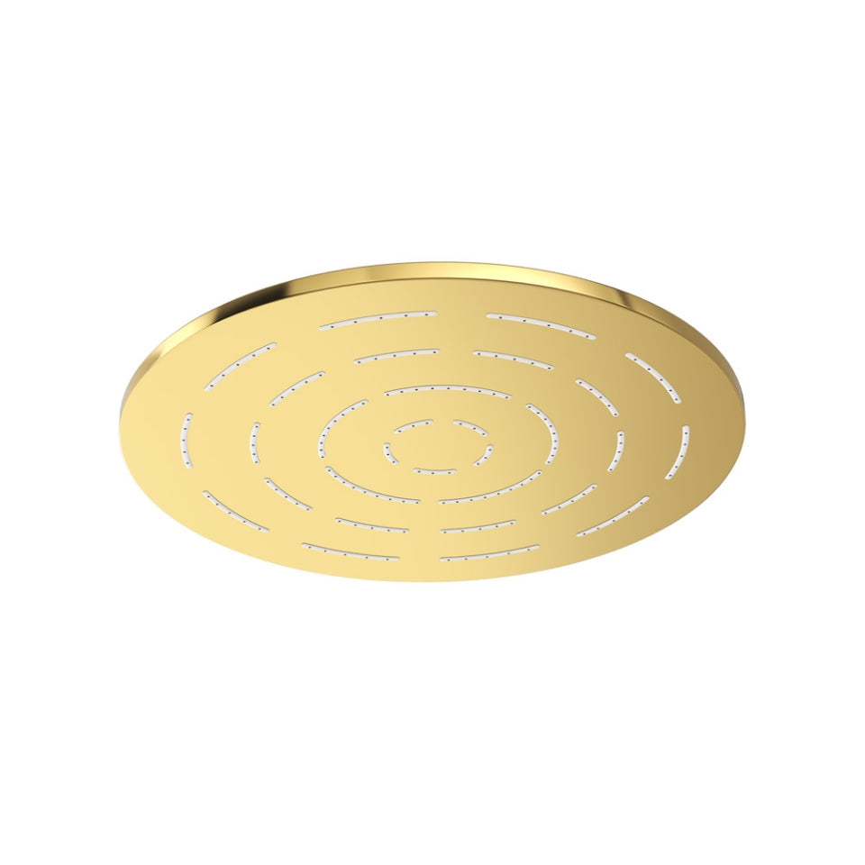 MAZE ROUND  9.5   - JAQUAR FAUCETS -  ( GOLD BRIGHT PVD - OVERHEAD SHOWER - 15x240 mm - 0.5inchX9.5inch )