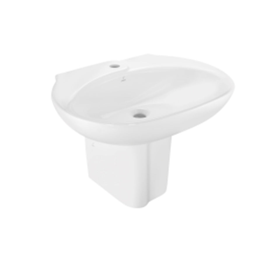 HALF PEDESTAL WITH FIXING ACCESSORIES - JAQUAR SWARE - ( WHITE - OPAL - 0x0 mm - 0inchX0inch )