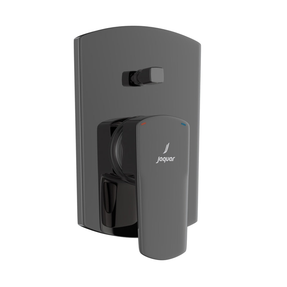 S.L.EXPOSED PARTS DIV KIT BUTTON ON TOP - JAQUAR FAUCETS -  ( BLACK CHROME - KUBIX PRIME - 0x15 mm - 0inchX0.5inch )