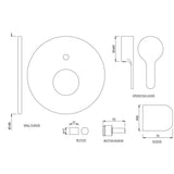 S.L.EXPOSED PARTS DIV KIT HIGH FLOW - JAQUAR FAUCETS -  ( CHROME - FUSION - 0x15 mm - 0inchX0.5inch )