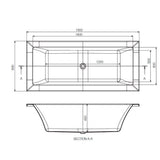 FRONT PANEL 1800MM W/F/KIT - JAQUAR WELLNESS - ( WHITE - KUB/ALI/DARC/FONTE - 1800x0 mm - 72inchX0inch )