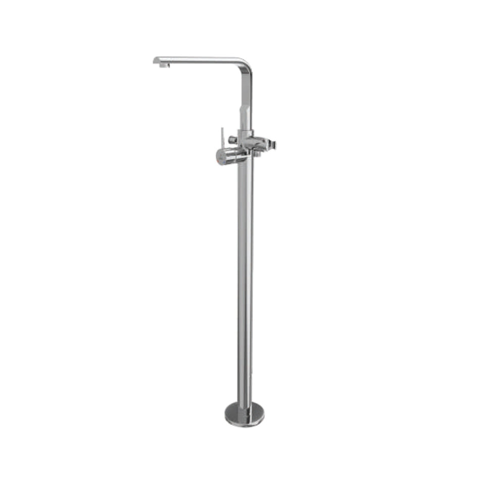 EXPOSED PARTS OF FLOOR MOUNTED SINGLE LEVER BATH MIXER - JAQUAR FAUCETS -  ( CHROME - FLORENTINE PRIME - 0x15 mm - 0inchX0.5inch )