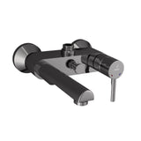 SINGLE LEVER WALL MIXER WITH PROVISION FOR CONNECTION TO EXPOSED SHOWER PIPE - JAQUAR FAUCETS -  ( BLACK CHROME - FLORENTINE PRIME - 0x15 mm - 0inchX0.5inch )