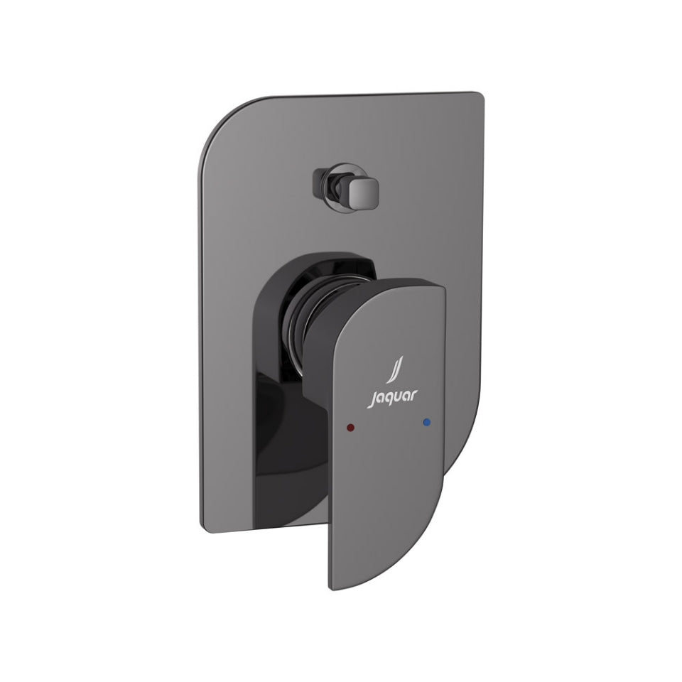 S.L.EXPOSED PARTS DIV KIT BUTTON ON TOP - JAQUAR FAUCETS -  ( BLACK CHROME - ALIVE - 0x15 mm - 0inchX0.5inch )