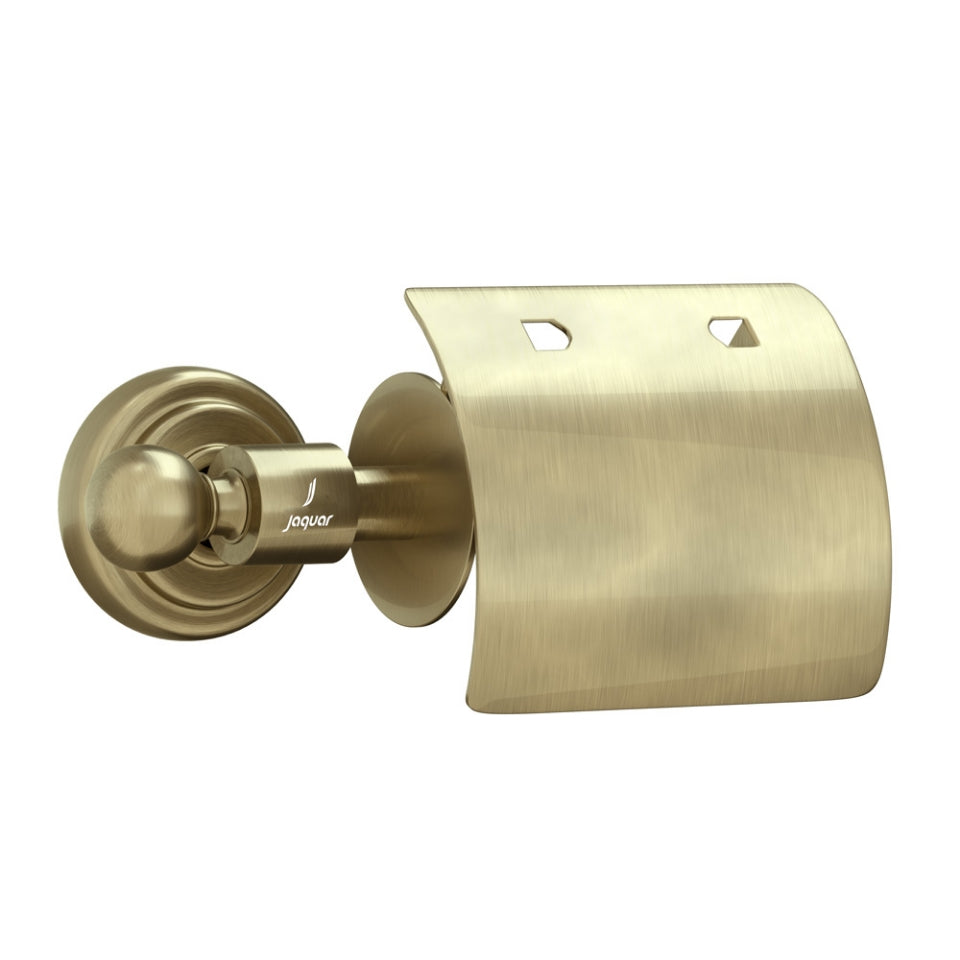 TOILET PAPER HOLDER WITH FLAP - JAQUAR FAUCETS -  ( ANTIQUE BRONZE - QUEENS ACC. - 0x0 mm - 0inchx0inch )