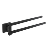 SWIVEL TOWEL HOLDER TWIN - JAQUAR FAUCETS - ( BLACK MATT - ACC. KUBIX PRIME - 0x0 mm - 0inchX0inch )