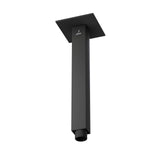 SHOWER ARM SQ.CEILING MNTD W/FLANGE - JAQUAR FAUCETS - ( BLACK MATT - SHOWER ACC. - 15x200 mm - 0.5inchX8inch )