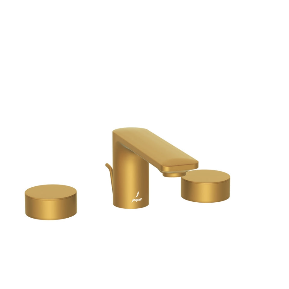 3-HOLE BASIN MIXER WITH CASTED SPOUT - JAQUAR FAUCETS -  ( GOLD MATT PVD - LAGUNA - 0x15 mm - 0inchX0.5inch )