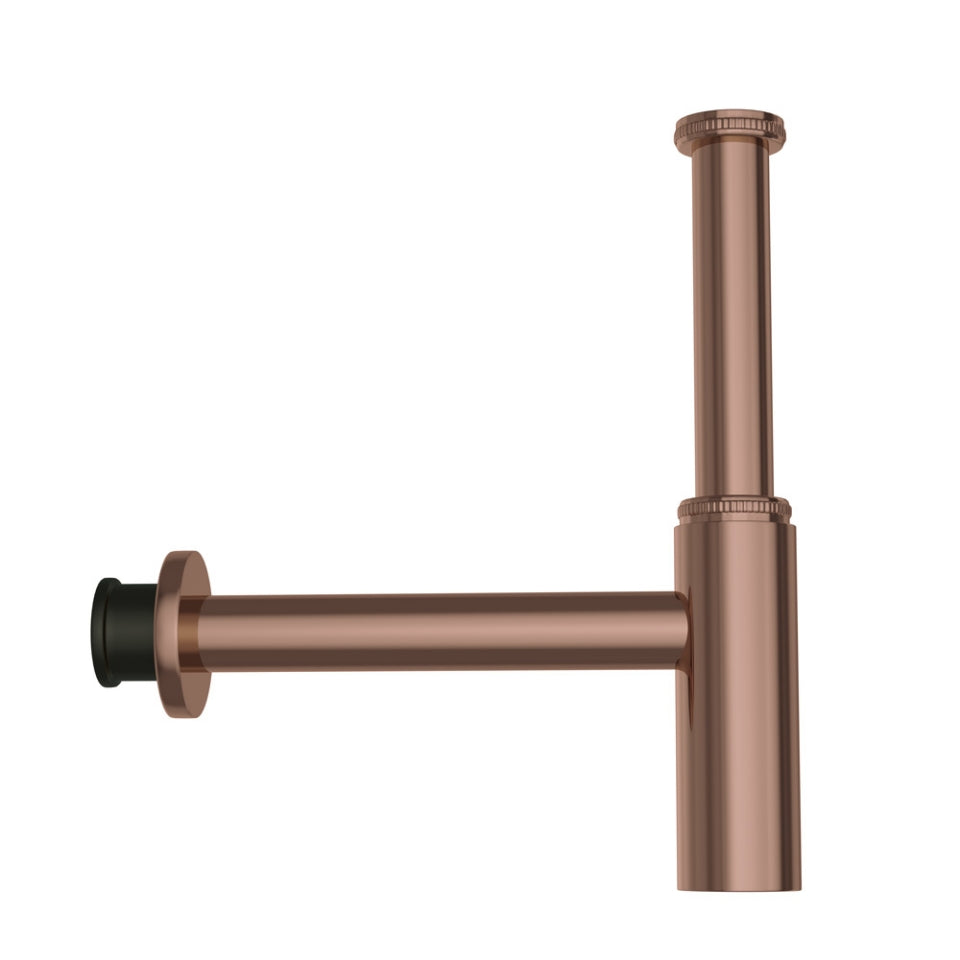 BOTTLE TRAP WITH 12 & 7.5 INCH PIPE - JAQUAR FAUCETS -  ( BLUSH GOLD PVD - ALLIED - 0x32 mm - 0inchX1.28inch )