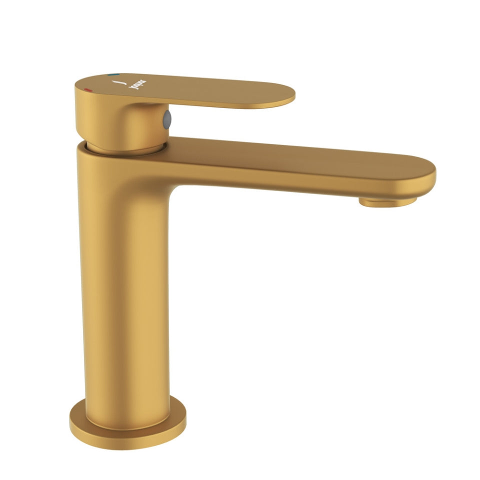 S.L. BASIN MIXER W/BRAIDED PIPES - JAQUAR FAUCETS -  ( GOLD MATT PVD - OPAL PRIME - 0x15 mm - 0inchX0.5inch )