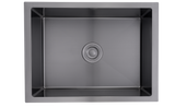 1.0 BOWL SS SINK W/COUPLING (DEPTH 9INCH)- FUTURA -  ( BLACK - HAND CARVED COLOUR SERIES - 609x457 mm - 24.4inchX18.28inch )