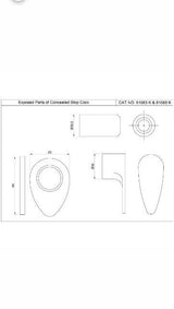 (PRUN) EXPOSED PART KIT OF CONCEALED STOP COCK & FLUSH COCK - JAQUAR FAUCETS -  ( GOLD - VIGNETTE PRIME - 0x15 mm - 0inchX0.5inch )