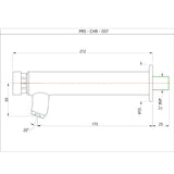 BIB COCK (ANGULAR SHAPE)AUTO CLOSING SYSTEM WITH WALL FLANGE - JAQUAR FAUCETS - ( CHROME - PRESSMATIC - 0x15 mm - 0inchX0.5inch )