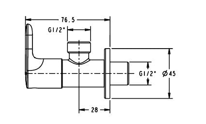 JULY ANGLE VALVE - KOHLER POPULAR -  ( POLISHED CHROME - POPULAR - 0x0 mm - 0inchX0inch )