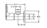 JULY ANGLE VALVE - KOHLER POPULAR -  ( POLISHED CHROME - POPULAR - 0x0 mm - 0inchX0inch )