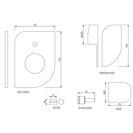 SINGLE LEVER EXPOSED PARTS KIT OF HI-FLOW - JAQUAR FAUCETS - ( BLACK CHROME - ALIVE - 0x15 mm - 0inchX0.5inch )