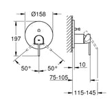 GROHE PLUS 1-HANDLE BATH/SHOWER MIXER - GROHE -  ( CHROME - G4 - EUROPLUS - 0x0 mm - 0inchX0inch )