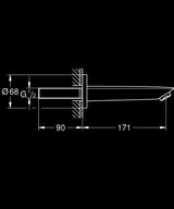 NEW BAUCOSMOPOLITAN BATH SPOUT - GROHE-G2 -  ( CHROME - G2 - BAUCOSMOPOLITAN - 0x0 mm - 0inchX0inch )