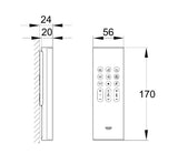 (PRUN) REMOTE CONTROL - GROHE -  ( WHITE - SENSIA ARENA - 0x0 mm - 0inchX0inch )