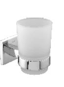 SQUARE TUMBLER HOLDER (FULL BRASS) - IPM -  ( CHROME - ACCESSORIES - 0x15 mm - 0inchX0.6inch )