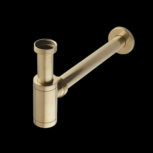 BOTTLE TRAP WITH 10 & 7.5 INCH PIPE - AQUANT -  ( BRUSHED GOLD -  - 0x32 mm - 0inchX1.28inch )