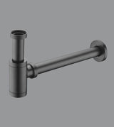 BOTTLE TRAP WITH 10 & 7.5 INCH PIPE - AQUANT -  ( MATT BLACK -  - 0x32 mm - 0inchX1.28inch )