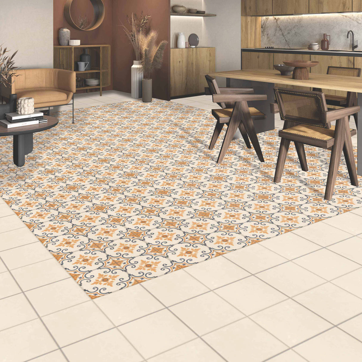 M-10212 - INDIAN TILES -  (  - BCP - 300x300 mm - 12inchX12inch )