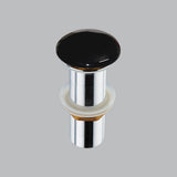 CERAMIC POP UP WASTE COUPLING - AQUANT -  ( GLOSSY BLACK -  - 125x32 mm - 5inchX1.28inch )