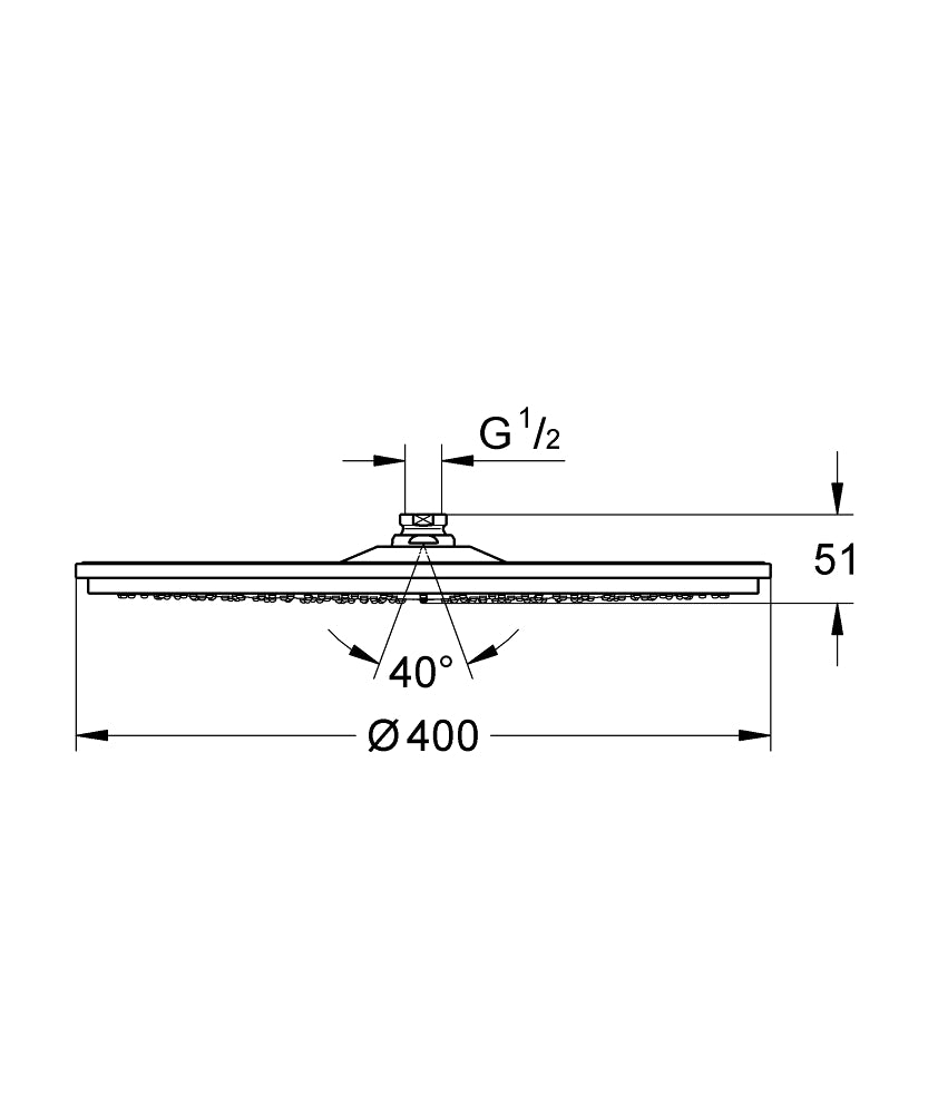 RAINSHOWER COSMOPOLITAN 400 HEADSHOWER - GROHE -  ( CHROME - G5 - RAINSHOWER - 0x15 mm - 0inchX0.6inch )