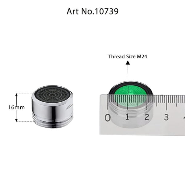 AERATOR FOAM FLOW (OUTER THREAD)- VIKING -  ( POLISHED CHROME - BRASS - 0x0 mm - 0inchX0inch )