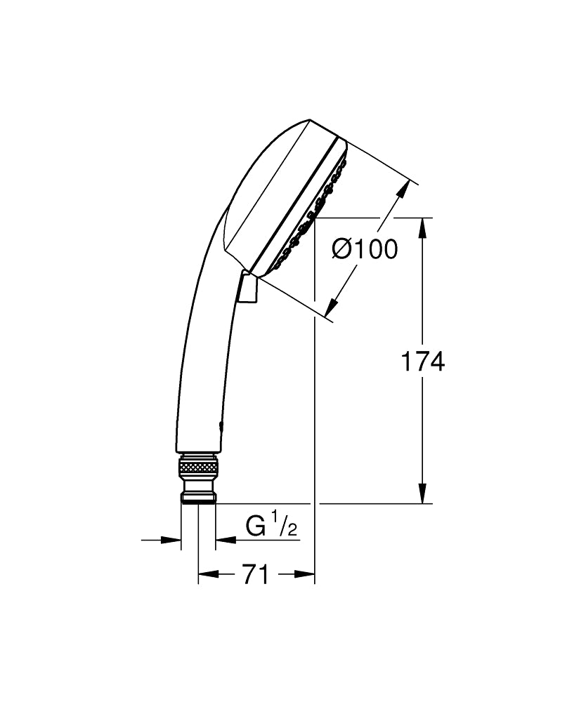 NTEMPCOSMOPOLITAN 100 IV HANDSHOWER CN - GROHE -  ( COOL SUNRISE - G5 - 0x15 mm - 0inchX0.6inch )