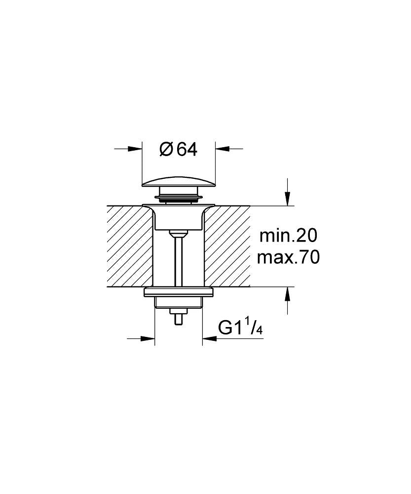 WASTE SET - GROHE -  ( BRUSHED COOL SUNRISE - G5 - GROHE - 0x0 mm - 0inchX0inch )