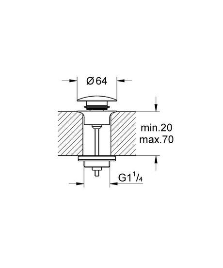 WASTE SET - GROHE -  ( BRUSHED COOL SUNRISE - G5 - GROHE - 0x0 mm - 0inchX0inch )