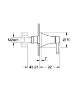 GRANDERA VOLUME CONTROL TRIMSET - GROHE -  ( WARM SUNSET - G5 - GRANDERA - 0x0 mm - 0inchX0inch )