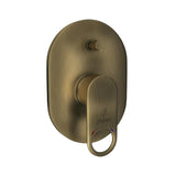 SINGLE LEVER EXPOSED PARTS KIT OF HI-FLOW DIVERTER CONSISTING OF OPERATING LEVER, CARTRIDGE SLEEVE, WALL FLANGE, BUTTON ASSEMBLY , SLEEVE & BUTTON (COMPATIBLE WITH ALD-079N) - JAQUAR FAUCETS - (ANTIQUE BRONZE - ORNAMIX PRIME - 0x15 mm - 0inchX0.5inch)