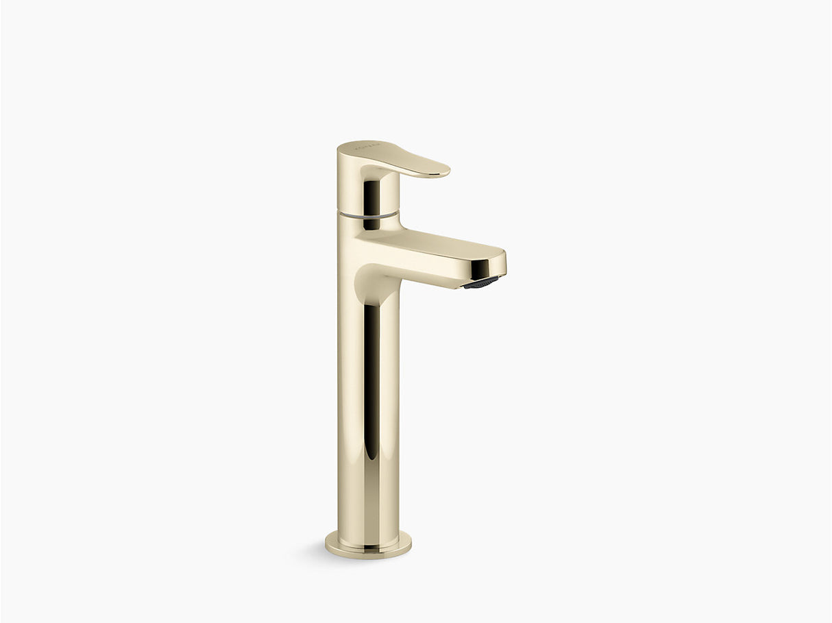 ACCLIV TALL PILLAR TAP (COLD ONLY)- KOHLER POPULAR -  ( VIBRANT FRENCH GOLD - POPULAR - 0x15 mm - 0inchX0.5inch )